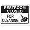 Brady Restroom Closed For Cleaning, 14" W x 10" H, Rectangle, Aluminum 57080 - alternate 1